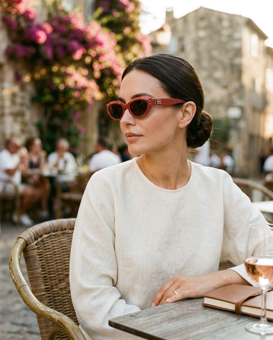 Cat-Eye Rubis porté