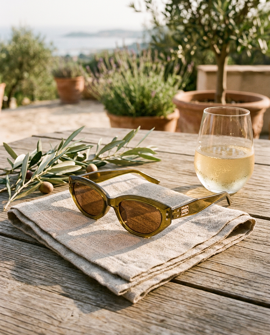 Cat-Eye Olive porté